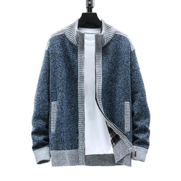 men's jackets men coat stand collar contrast colors casual knitted jacket long sleeve patchwork winter outerwear, Black;brown
men's jackets men coat stand collar contrast colors casual knitted jacket long sleeve patchwork winter outerwear, Black;brown