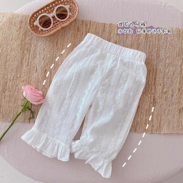 trousers 2021 summer thin korean baby lace embroidery casual straight pants nine point girls' 1019 08, Blue
trousers 2021 summer thin korean baby lace embroidery casual straight pants nine point girls' 1019 08, Blue