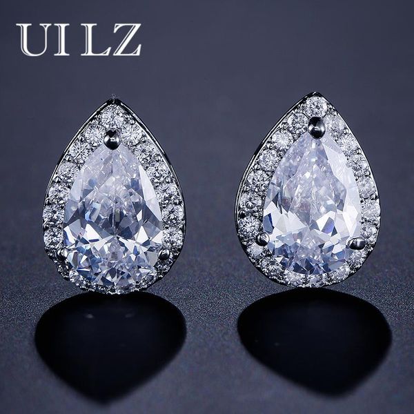 classic white color water drop shape cubic zircon stud earrings tiny exquisite crystal bridal wedding jewelry wholesale, Golden;silver
classic white color water drop shape cubic zircon stud earrings tiny exquisite crystal bridal wedding jewelry wholesale, Golden;silver