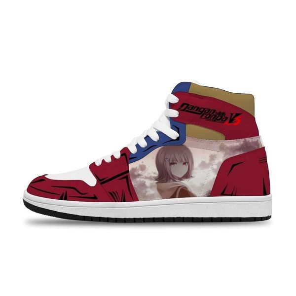 2021 japanese anime danganronpa diy handsome running non-slip casual shoes for men fashion sneakers
