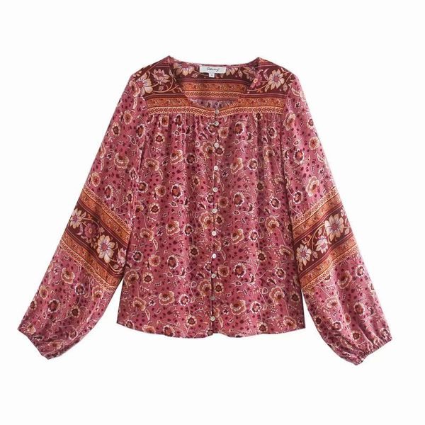 women's blouses & shirts women floral print blouses shirts 2021 long sleeve rayon cotton autumn female bohemian beach holiday, White
women's blouses & shirts women floral print blouses shirts 2021 long sleeve rayon cotton autumn female bohemian beach holiday, White