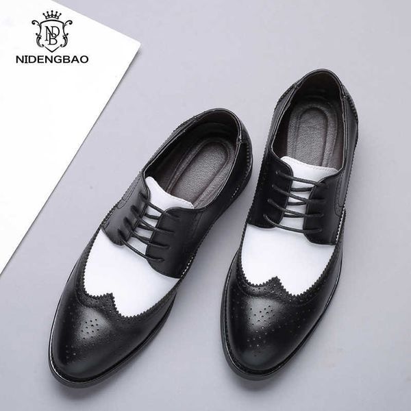 pointed split leather men's shoes breathable with hole casual shoes for men fashion business man leather shoes plus size 48 210619, Black
pointed split leather men's shoes breathable with hole casual shoes for men fashion business man leather shoes plus size 48 210619, Black