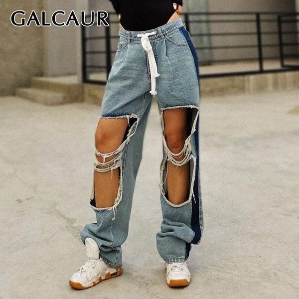 hit color ripped hole women's denim pants high waist drawstring hip hop straight blue jeans female clothes 2021 fashion
hit color ripped hole women's denim pants high waist drawstring hip hop straight blue jeans female clothes 2021 fashion