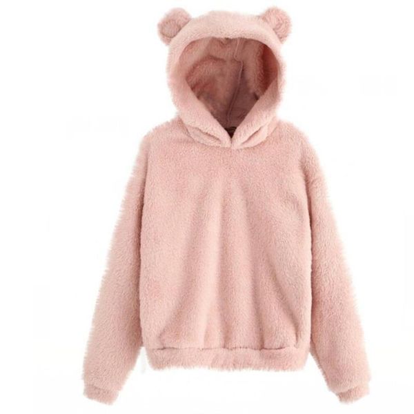 women's sweaters autumn and winer women solid color fluffy hoodies sweatshirt cute bear ear cap long sleeve short warm sweater, White;black
women's sweaters autumn and winer women solid color fluffy hoodies sweatshirt cute bear ear cap long sleeve short warm sweater, White;black