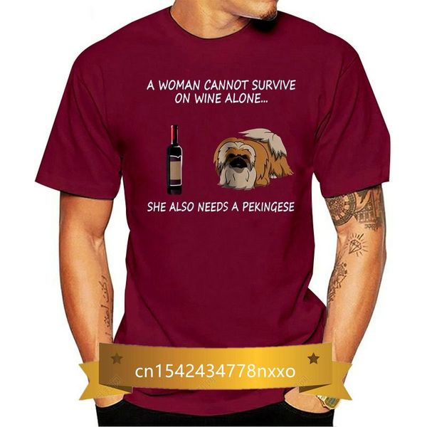 men's t-shirts a woman cannot survive on wine alone she also needs pekingese 2021 summer short sleeve t-shirt, White;black
men's t-shirts a woman cannot survive on wine alone she also needs pekingese 2021 summer short sleeve t-shirt, White;black