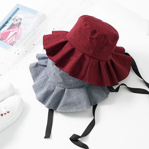 women cotton material color long cloth hat travel sun visor wooden ear fisherman wild potted bucket hats wide brim, Blue;gray
women cotton material color long cloth hat travel sun visor wooden ear fisherman wild potted bucket hats wide brim, Blue;gray