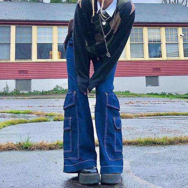 women's jeans women denim pockets wide leg jean boots fashion loose long length streetwear female pants casual solid full, Blue
women's jeans women denim pockets wide leg jean boots fashion loose long length streetwear female pants casual solid full, Blue
