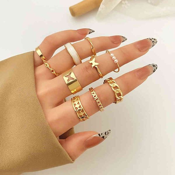 fnio hiphop punk gold chain rings set for women girls geometric simple finger gift 2022 trend jewelry party, Silver
fnio hiphop punk gold chain rings set for women girls geometric simple finger gift 2022 trend jewelry party, Silver