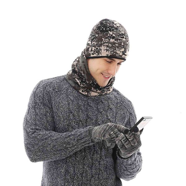 hat multi piece set of camouflage knitting plush scarf glove three h mark in autumn and winter 2021, Blue;gray
hat multi piece set of camouflage knitting plush scarf glove three h mark in autumn and winter 2021, Blue;gray