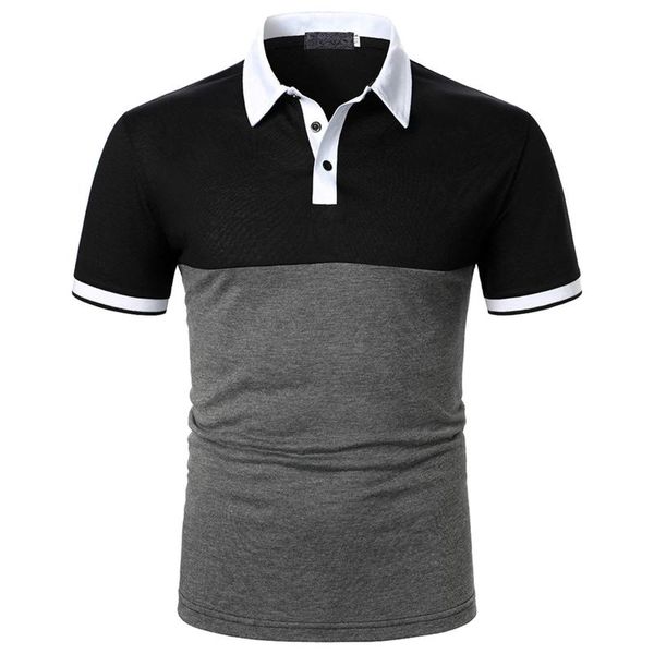 men's polos 2021 summer leisure patchwork shirt with lapel short sleeves fashion casual slim breathable smart, White;black
men's polos 2021 summer leisure patchwork shirt with lapel short sleeves fashion casual slim breathable smart, White;black