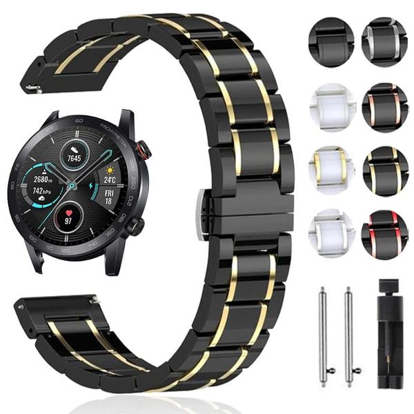 watch bands 20/22mm luxury ceramic wrist strap for honor magic 2 42/46mm band es/gs pro bracelet watchband belt, Black;brown
watch bands 20/22mm luxury ceramic wrist strap for honor magic 2 42/46mm band es/gs pro bracelet watchband belt, Black;brown