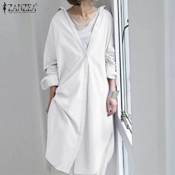fashion spring long shirts women's button blouses full sleeve blusas female casual plus size asymmetrical tunic &, White
fashion spring long shirts women's button blouses full sleeve blusas female casual plus size asymmetrical tunic &, White