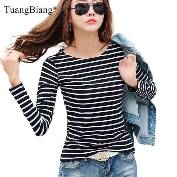 women plus size striped long sleeve t shirt ladies slim cotton winter soft t-shirts casual fashion o-neck autumn s-5xl 210708, White
women plus size striped long sleeve t shirt ladies slim cotton winter soft t-shirts casual fashion o-neck autumn s-5xl 210708, White