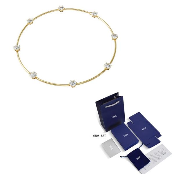 chains fashion accessories swa style inlaid zircon simple design golden crystal necklace female romantic jewelry birthday gift, Silver
chains fashion accessories swa style inlaid zircon simple design golden crystal necklace female romantic jewelry birthday gift, Silver