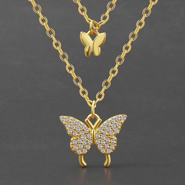 pendant necklaces big small two flash drilling butterfly cubic zirconia clavicle double layer chain necklace choker for lady women korean je, Silver
pendant necklaces big small two flash drilling butterfly cubic zirconia clavicle double layer chain necklace choker for lady women korean je, Silver