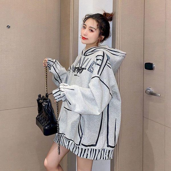 women's hoodies & sweatshirts fried street womens oversized ins plus velvet thick winter hooded coat large size wild loose korean jacke, Black
women's hoodies & sweatshirts fried street womens oversized ins plus velvet thick winter hooded coat large size wild loose korean jacke, Black
