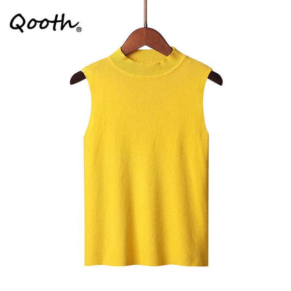 qooth women's turtleneck sleeveless knitted shirt o-neck all match autumn stretch slim fashion soft qt626 210609, White
qooth women's turtleneck sleeveless knitted shirt o-neck all match autumn stretch slim fashion soft qt626 210609, White