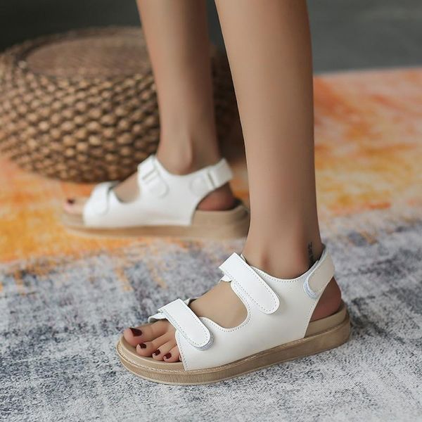 sandals crrcrrcrr hoop-loop women's open toe pu leather white black women flat shoes plus size 42 casual fashion slippers
sandals crrcrrcrr hoop-loop women's open toe pu leather white black women flat shoes plus size 42 casual fashion slippers