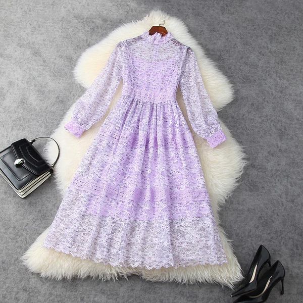 women 2021 spring violet purple floral lace dress cute ruffles stand collar lantern sleeve a-line elegant dresses casual, Black;gray
women 2021 spring violet purple floral lace dress cute ruffles stand collar lantern sleeve a-line elegant dresses casual, Black;gray