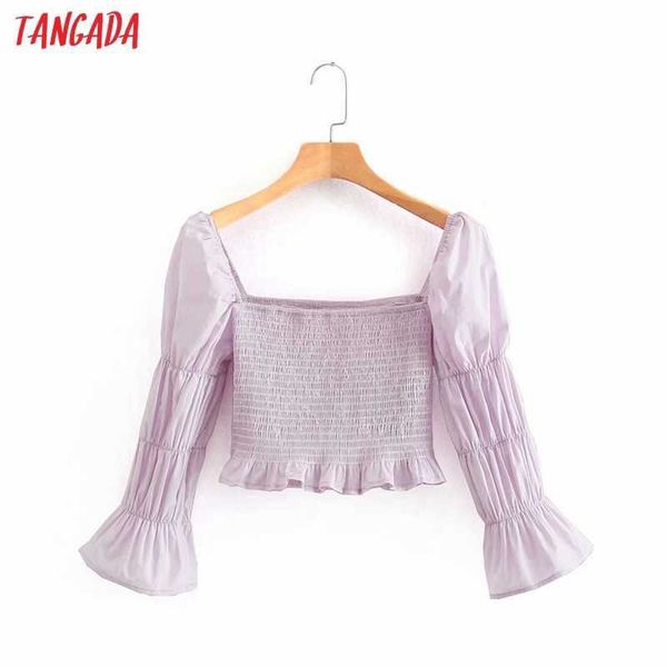 tangada women retro solid pleated crop shirt long sleeve chic female slim shirt xn255 210609, White
tangada women retro solid pleated crop shirt long sleeve chic female slim shirt xn255 210609, White