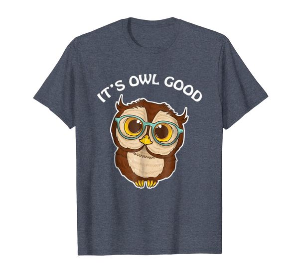 it's owl good funny owl lovers t-shirt, White;black