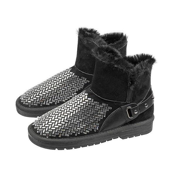 boots women shoes snowy women's short diamond shiny sequins thick wool warm cotton bling botas mujer, Black
boots women shoes snowy women's short diamond shiny sequins thick wool warm cotton bling botas mujer, Black