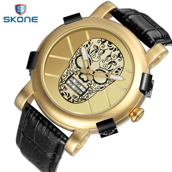 wristwatches 2021 fashion men quartz watch leather strap ghost head dial luminous relogio masculino erkek kol saati, Slivery;brown
wristwatches 2021 fashion men quartz watch leather strap ghost head dial luminous relogio masculino erkek kol saati, Slivery;brown
