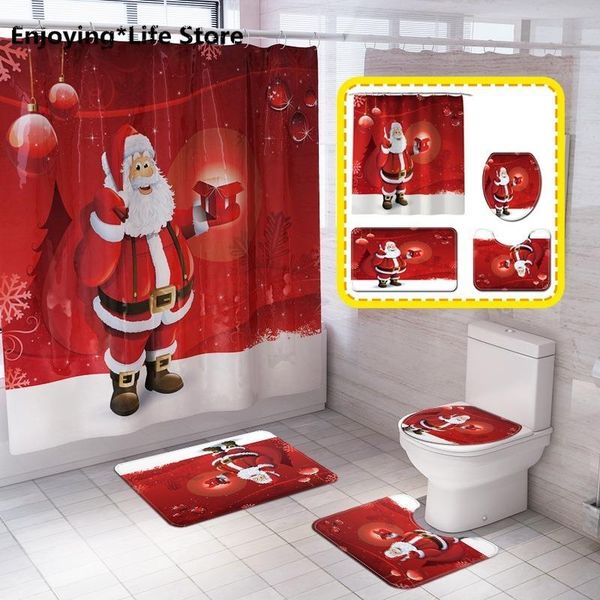 bath mats santa claus print shower curtain toilet mat carpet combination set bathroom decoration rug
bath mats santa claus print shower curtain toilet mat carpet combination set bathroom decoration rug