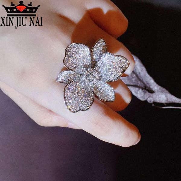cluster rings trend inlaid with zircon big flowers banquet exaggerate european women's ring wedding engagement bohemia jewelry accessor, Golden;silver
cluster rings trend inlaid with zircon big flowers banquet exaggerate european women's ring wedding engagement bohemia jewelry accessor, Golden;silver