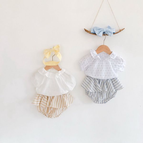 clothing sets summer kids girls 3-pcs short sleeves dot shirts + striped shorts+ headwear cute style children clothes e6069 5yw7, White
clothing sets summer kids girls 3-pcs short sleeves dot shirts + striped shorts+ headwear cute style children clothes e6069 5yw7, White