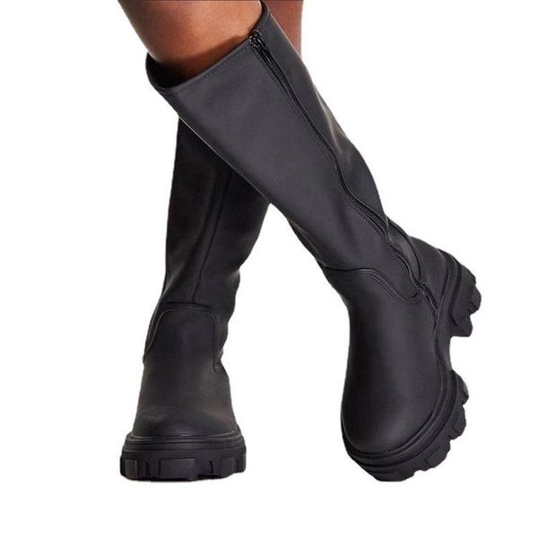 boots platform chunky heel knee high women punk leather zipper fashion autumn shoes women's knight, Black
boots platform chunky heel knee high women punk leather zipper fashion autumn shoes women's knight, Black