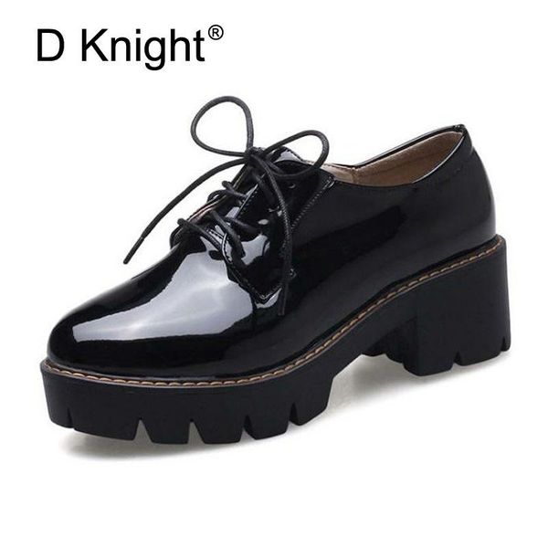 dress shoes patent leather square heel women pumps casual lace-up oxford fashion high heels woman platform, Black
dress shoes patent leather square heel women pumps casual lace-up oxford fashion high heels woman platform, Black