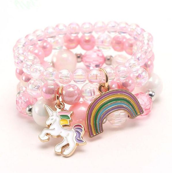 fashion kids strands charms bangles cute children cartoon unicorn rainbow pendant bracelets beads jewelry for party christmas gift, Black
fashion kids strands charms bangles cute children cartoon unicorn rainbow pendant bracelets beads jewelry for party christmas gift, Black