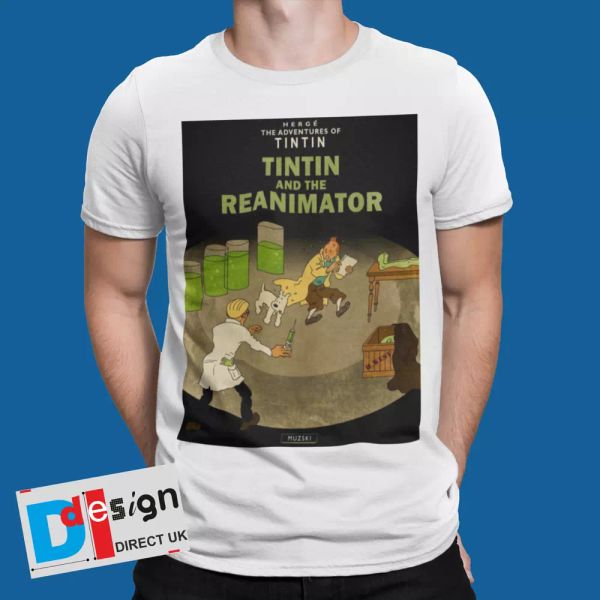 TINTIN T-Shirt Reanimator Retro Funny Cool Cartoon Comic Tee Zombie Movie, White;black
TINTIN T-Shirt Reanimator Retro Funny Cool Cartoon Comic Tee Zombie Movie, White;black