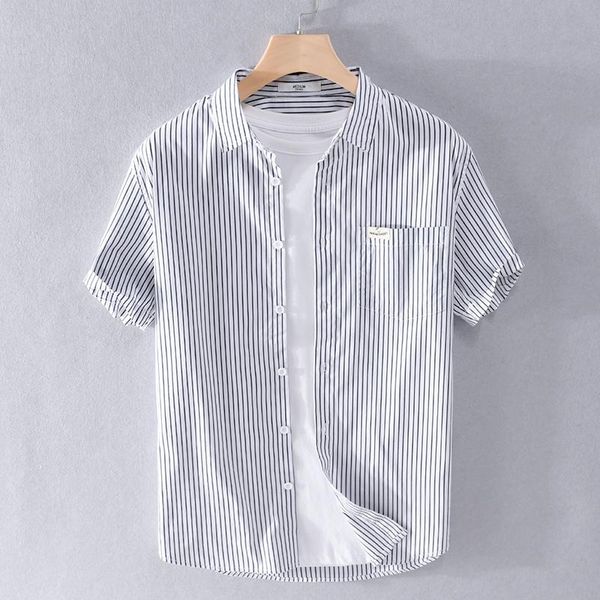 summer striped cotton shirt men casual japanese style simple shirts for mens clothing chemise camisa men's, White;black
summer striped cotton shirt men casual japanese style simple shirts for mens clothing chemise camisa men's, White;black
