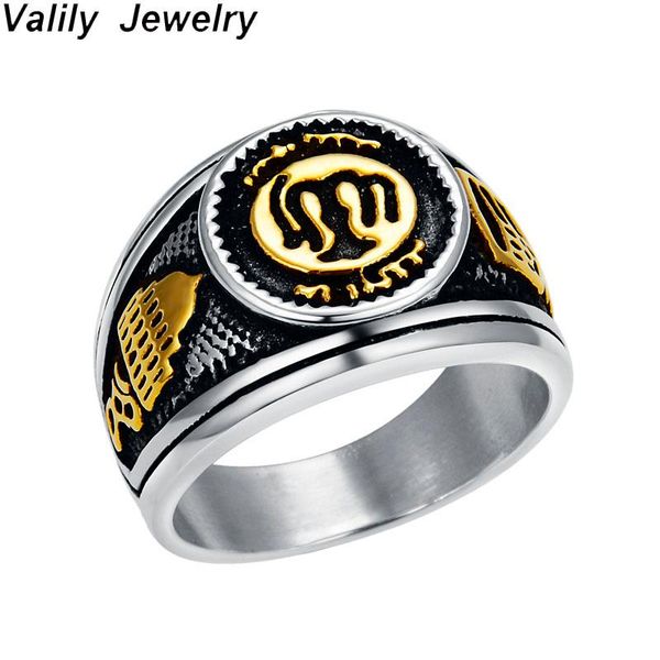 cluster rings valily muslim gold sliver color ring stainless steel statement jewelry for middle east arab man, Golden;silver
cluster rings valily muslim gold sliver color ring stainless steel statement jewelry for middle east arab man, Golden;silver