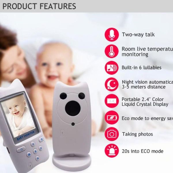 cameras 2.4ghz digital wireless baby monitor two-way talkback system voice clear baby's supervision product mother's perfect gift
cameras 2.4ghz digital wireless baby monitor two-way talkback system voice clear baby's supervision product mother's perfect gift