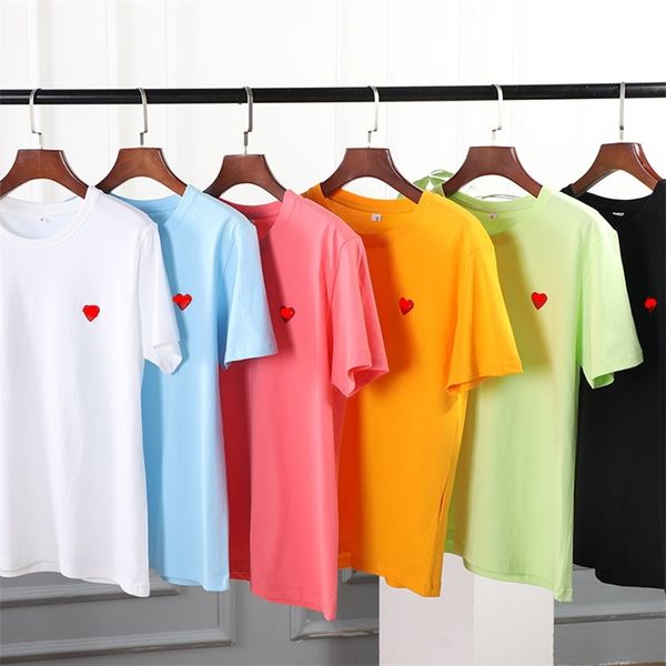 couple t-shirt casual o-neck embroidery single love-heart breathable tshirt casual summer man women 210811, White;black
couple t-shirt casual o-neck embroidery single love-heart breathable tshirt casual summer man women 210811, White;black