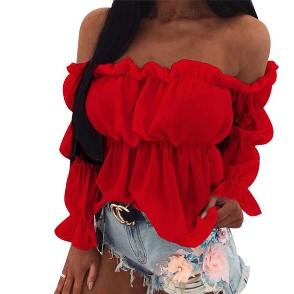 women's blouses & shirts summer women off the shoulder blouse long sleeve slash neck 2021 ol street club casual pullover shirt s-xxl, White
women's blouses & shirts summer women off the shoulder blouse long sleeve slash neck 2021 ol street club casual pullover shirt s-xxl, White