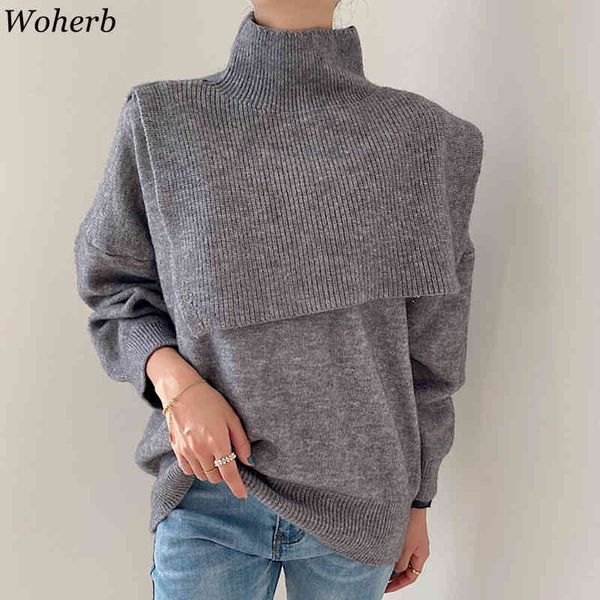 sweater pullovers women autumn winter turtleneck cape +v-neck jumper chic all-match korean style knitwear 210422, White;black
sweater pullovers women autumn winter turtleneck cape +v-neck jumper chic all-match korean style knitwear 210422, White;black