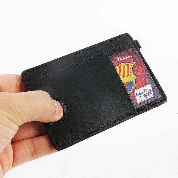 the wallet men's wallet men's business short money clip head layer cow leather widened card bag, Black
the wallet men's wallet men's business short money clip head layer cow leather widened card bag, Black