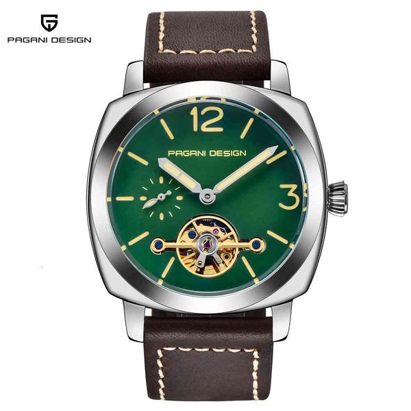 pagani design men green clock automatic steel clocks luxury leather sheet life waterproof mechanical, Slivery;brown
pagani design men green clock automatic steel clocks luxury leather sheet life waterproof mechanical, Slivery;brown