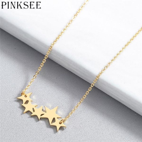 pendant necklaces pinksee stainless steel jewelry for women simple design five-pointed star necklace clavicle chain, Silver
pendant necklaces pinksee stainless steel jewelry for women simple design five-pointed star necklace clavicle chain, Silver