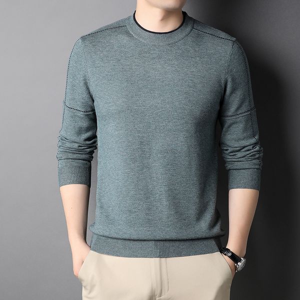 men's sweater 2021 autumn winter men's knitted t-shirt fashion casual round neck bottomed shirt, White;black
men's sweater 2021 autumn winter men's knitted t-shirt fashion casual round neck bottomed shirt, White;black