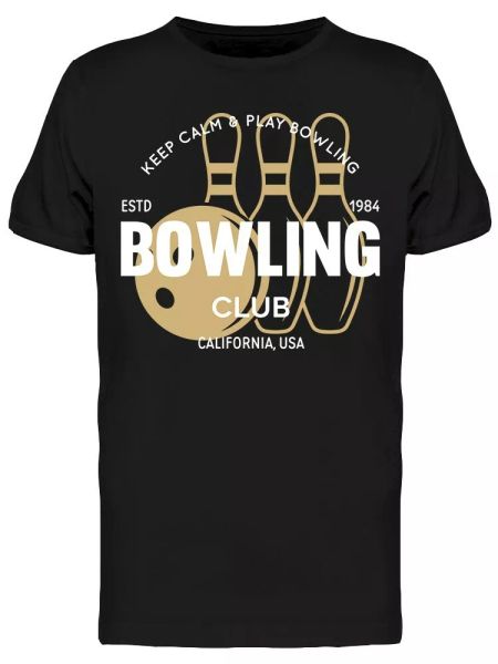 Bowling Club Keep Calm Tee Men's -Image by Shutterstock, White;black 
Bowling Club Keep Calm Tee Men's -Image by Shutterstock, White;black