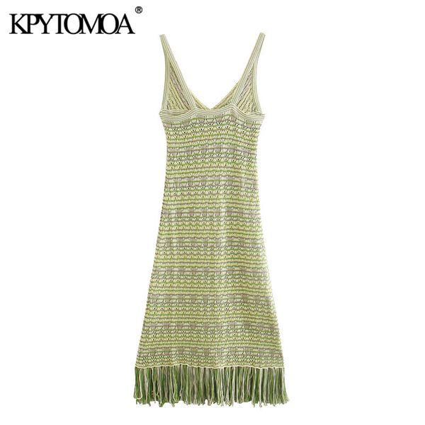 2021kpytomoa women 2021 chic fashion with tassel knitted midi dress vintage backless fringed hem straps female dresses vestidos, Black;gray
2021kpytomoa women 2021 chic fashion with tassel knitted midi dress vintage backless fringed hem straps female dresses vestidos, Black;gray