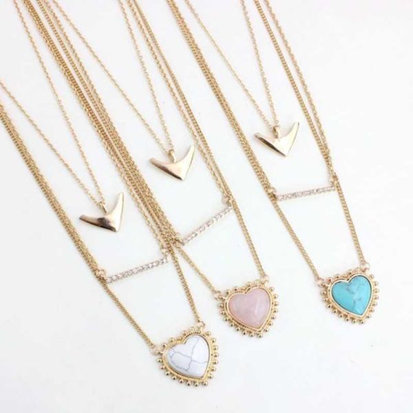 pendant necklaces fyjs unique light yellow gold color alloy rose pink quartz romantic love heart necklace white howlite stone jewelry, Silver
pendant necklaces fyjs unique light yellow gold color alloy rose pink quartz romantic love heart necklace white howlite stone jewelry, Silver