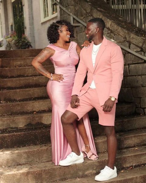 men's suits & blazers happy wedding bridegroom pink men with short pant slim fit groom tuxedo terno masculino prom blazer 2 pcs costume, White;black
men's suits & blazers happy wedding bridegroom pink men with short pant slim fit groom tuxedo terno masculino prom blazer 2 pcs costume, White;black