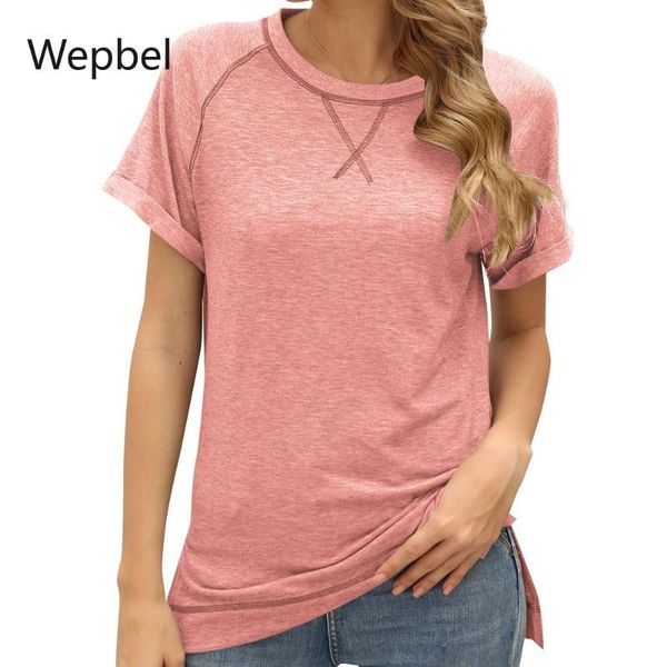 wepbel casual t-shirt women tshirts color matching cross loose shirts solid or patchwork tshirt short sleeve women's, White
wepbel casual t-shirt women tshirts color matching cross loose shirts solid or patchwork tshirt short sleeve women's, White