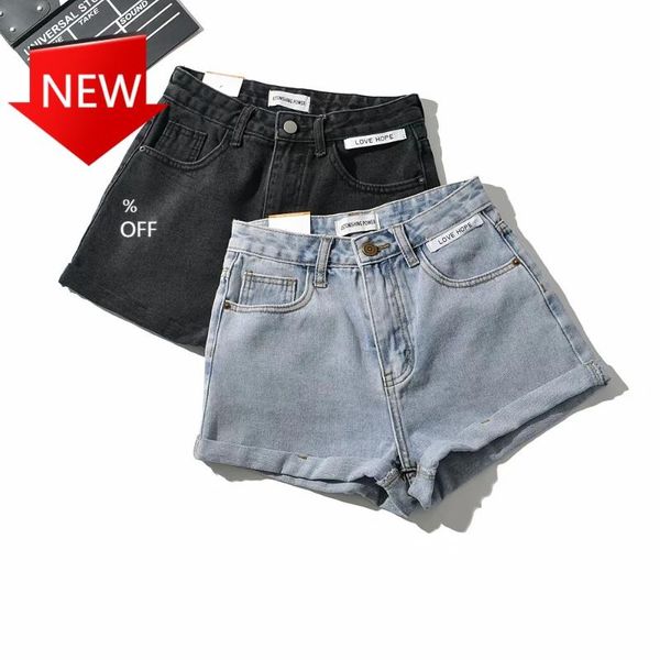 women's jeans high waist labeling slim fit slimming shorts curling ultra short pants hip-wrapped, Blue
women's jeans high waist labeling slim fit slimming shorts curling ultra short pants hip-wrapped, Blue